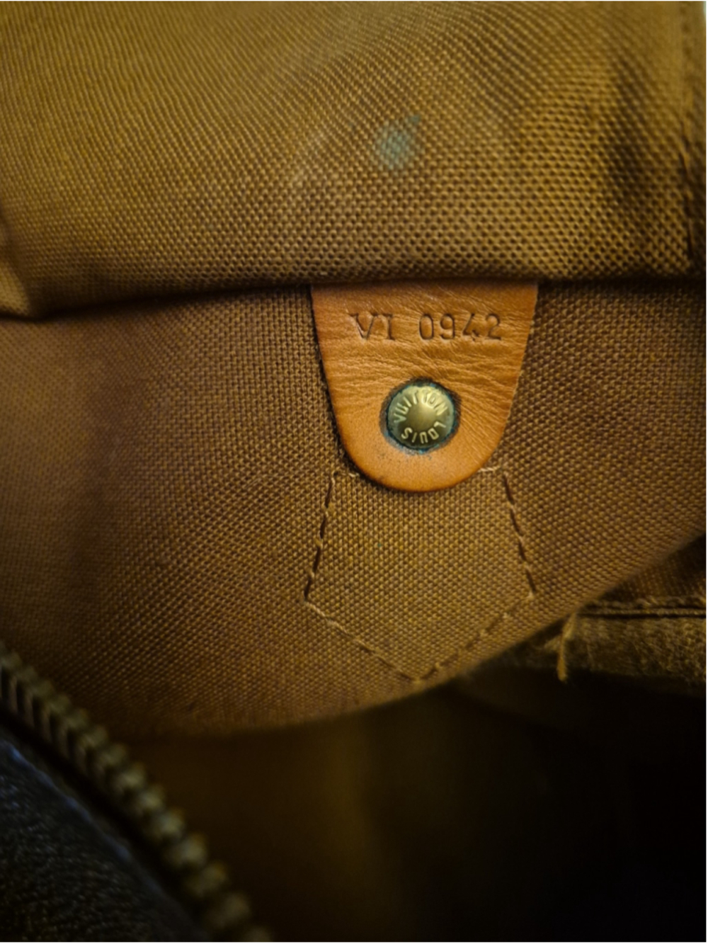 Louis Vuitton Monogram Canvas Satchel in Brown and Tan Leather Trim Vintage - Picture 6 of 12